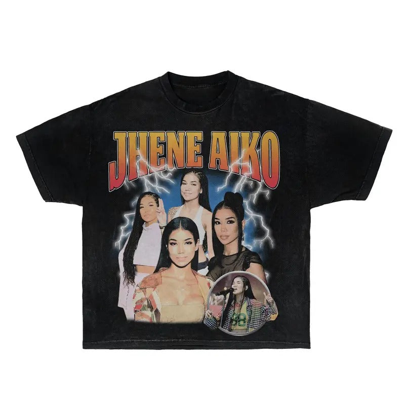 Jhene Aiko 90s Retro Rap Graphic Bootleg Tee Hoodie, Sweatshirt | GrindPrints.com