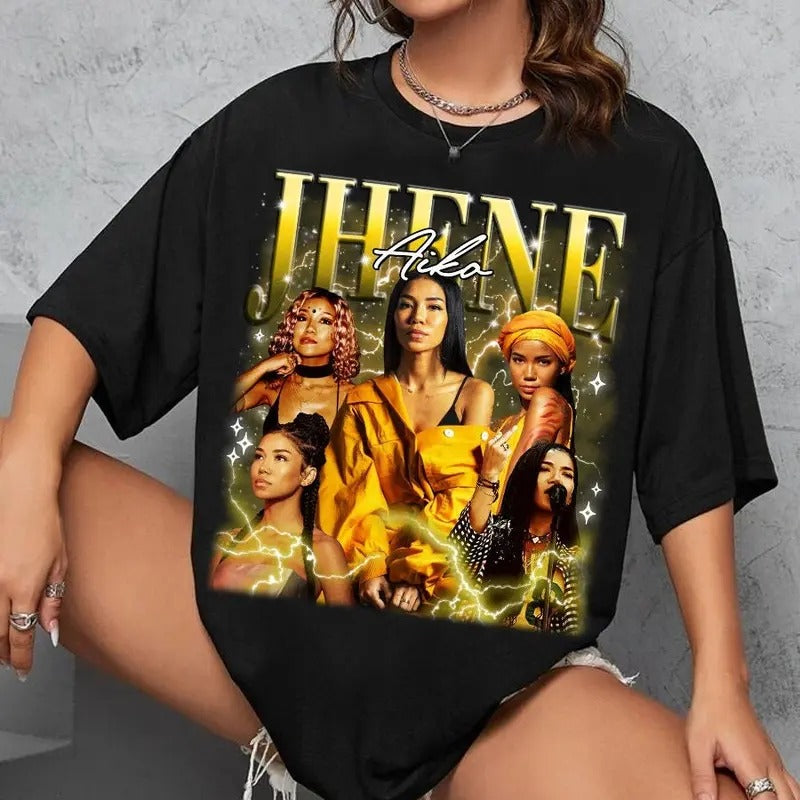 Jhene Aiko Bootleg Graphic T-shirts, Retro Jhene Aiko Hoodie, Jhene Aiko, Jhene Aiko Gifts Sweatshirt | GrindPrints.com