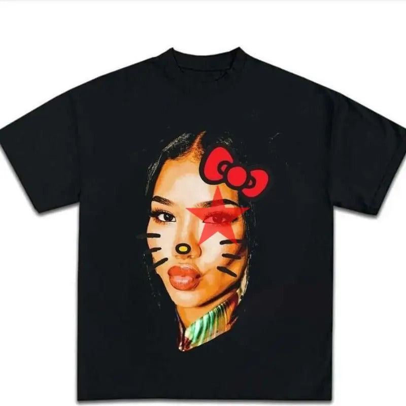 Jhene Kitty Red Big Face T-shirt, Rap Hip Hop Tee Hoodie, Sweatshirt | GrindPrints.com