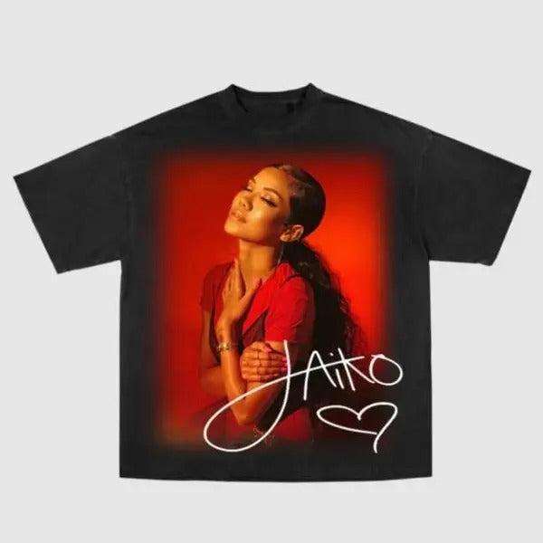 Jhene Love Tee: Unisex Heavy Cotton Classic Fit Crew Neck Graphic T-Shirt by Gildan 5000 Hoodie, Sweatshirt | GrindPrints.com
