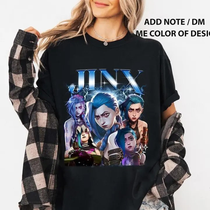 Jinx Arcane Shirt League Legends Anime Lol Shirt T-Shirts, Hoodie, Sweatshirt