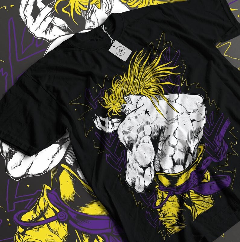JoJo Bizarre Adventure Shirt Jotaro Kujo Tshirt Dio Giorno T-Shirt S-4XL Anime Shirt Hoodie, Sweatshirt | GrindPrints.com