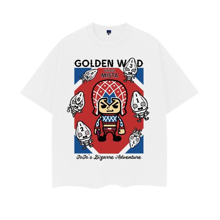 JoJo's Bizarre Adventure "Mista Design" Heavyweight Vintage Tee 100% Cotton OVERSIZED Anime T-shirt Menswear Top Crew...