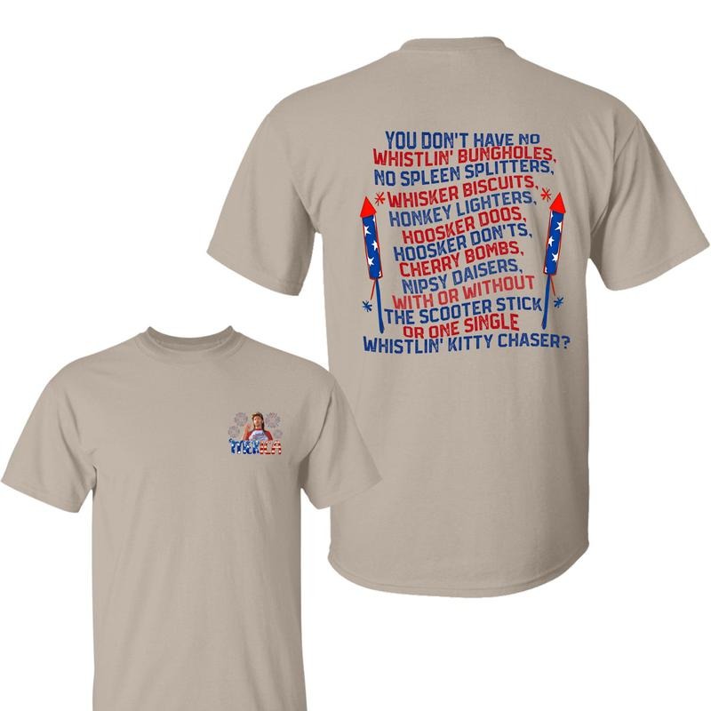 Joe Dirt 4th of July Graphic Shirt, Trendy Cotton Apparel, Funny 2-Sided Merica Tee, Full-Color Casual Menswear Top,...