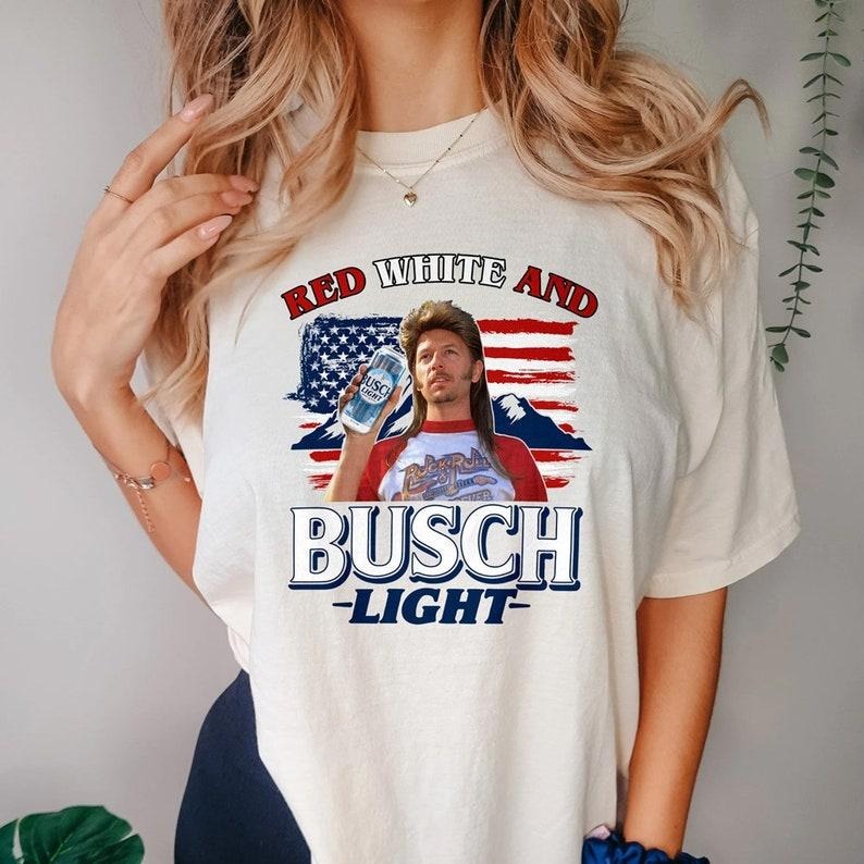 Joe Dirt Red White and Busch Light Shirt, Joe Dirt Merica July 4th Shirt Hoodie, Sweatshirt | GrindPrints.com