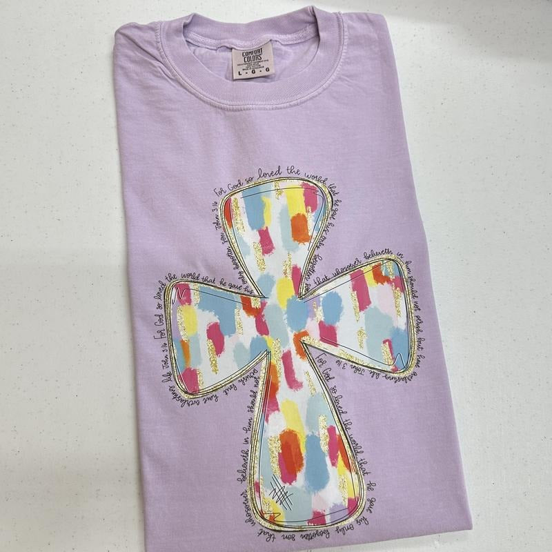 John 3:16 Cross Comfort Colors T-Shirt Hoodie, Sweatshirt | GrindPrints.com
