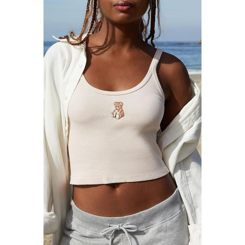 John Galt Women's Beyonca Teddy Cropped Tank Top - Multicolor T-Shirts, Hoodie, Sweatshirt | GrindPrints.com