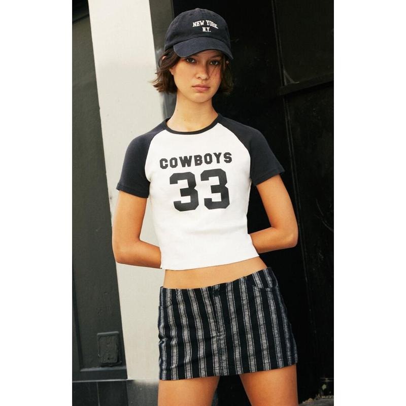 John Galt Women's Black & White Louisa Mini Skort T-Shirts, Hoodie, Sweatshirt | GrindPrints.com