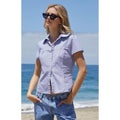 John Galt Women's Blue & White Striped Teagan Collared Top T-Shirts, Hoodie, Sweatshirt | GrindPrints.com
