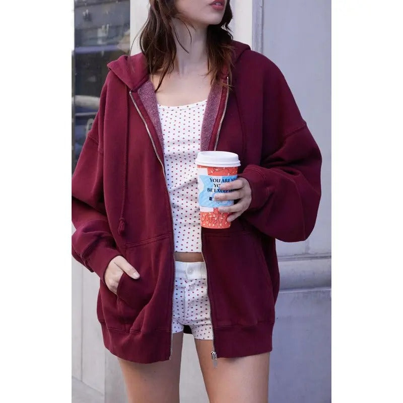 John Galt Burgundy Christy Full Zip T-Shirts, Hoodie, Sweatshirt