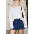 John Galt Women's Cream Cameron Cropped Sweater T-Shirts, Hoodie, Sweatshirt | GrindPrints.com