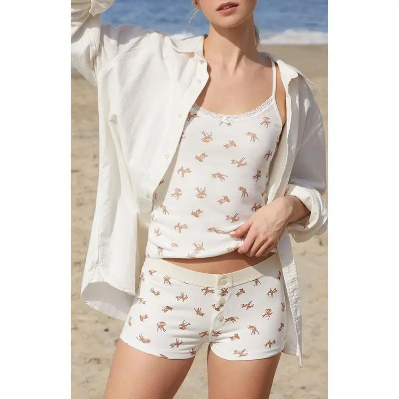 John Galt Women's Deer Pajama Boyshorts T-Shirts, Hoodie, Sweatshirt | GrindPrints.com