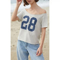 John Galt Women's Gray 28 Robyn Off-The-Shoulder Top - Multicolor T-Shirts, Hoodie, Sweatshirt | GrindPrints.com