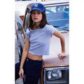 John Galt Women's Gray Ashlyn Short Sleeve Top T-Shirts, Hoodie, Sweatshirt | GrindPrints.com