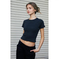 John Galt Women's Gray Emma Short Sleeve T-Shirt Hoodie, Sweatshirt | GrindPrints.com