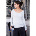 John Galt Women's Gray Josephine Long Sleeve Top T-Shirts, Hoodie, Sweatshirt | GrindPrints.com