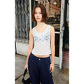 John Galt Women's Light Blue Malena Lace Top T-Shirts, Hoodie, Sweatshirt | GrindPrints.com