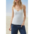 John Galt Women's Light Blue Tiffany Henley Tank Top T-Shirts, Hoodie, Sweatshirt | GrindPrints.com