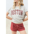 John Galt Women's Light Gray Boston Oversized T-Shirt - Multicolor Hoodie, Sweatshirt | GrindPrints.com