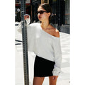 John Galt Women's Light Gray Cameron Cropped Sweater T-Shirts, Hoodie, Sweatshirt | GrindPrints.com