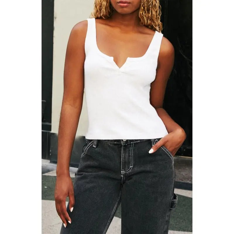 John Galt Women's Light Gray Dalis Cropped Tank Top T-Shirts, Hoodie, Sweatshirt | GrindPrints.com