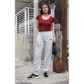 John Galt Women's Light Gray New York Rosa Sweatpants T-Shirts, Hoodie, Sweatshirt | GrindPrints.com