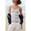 John Galt Women's Light Gray Pointelle Skylar Tank Top T-Shirts, Hoodie, Sweatshirt | GrindPrints.com