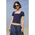 John Galt Women's Navy Brenna Short Sleeve Top T-Shirts, Hoodie, Sweatshirt | GrindPrints.com