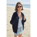 John Galt Women's Navy Cable Knit Zip Up Hooded Sweater T-Shirts, Hoodie, Sweatshirt | GrindPrints.com