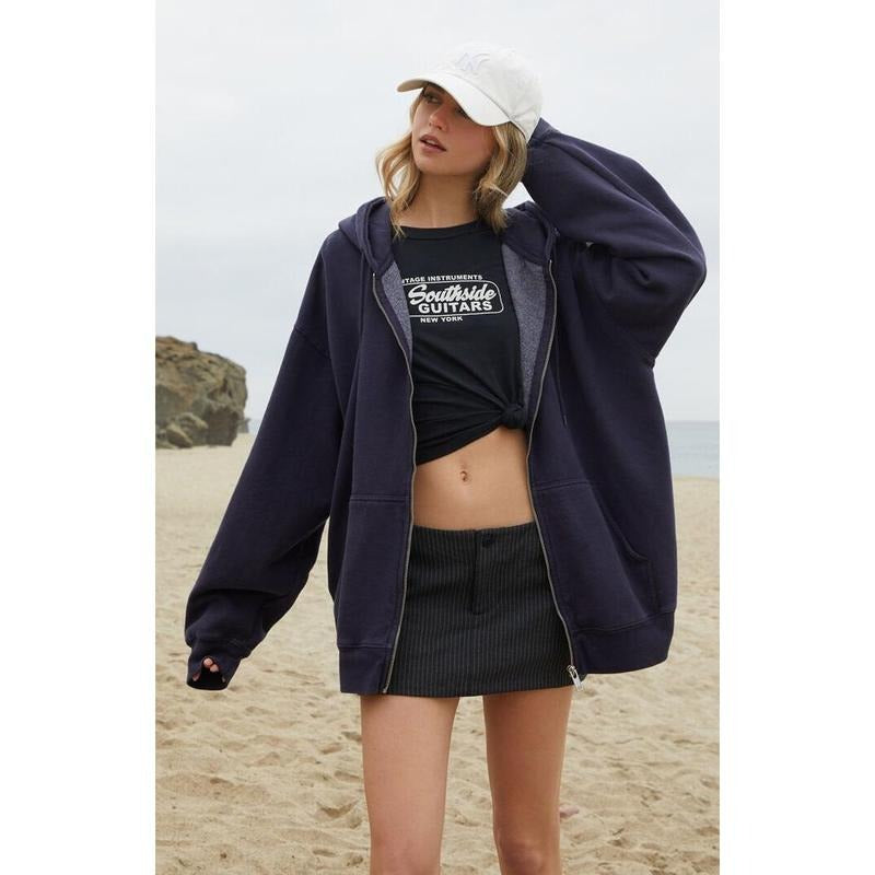 John Galt Women's Navy Christy Full Zip Hoodiestyle{n002}2 T-Shirts, Hoodie, Sweatshirt | GrindPrints.com