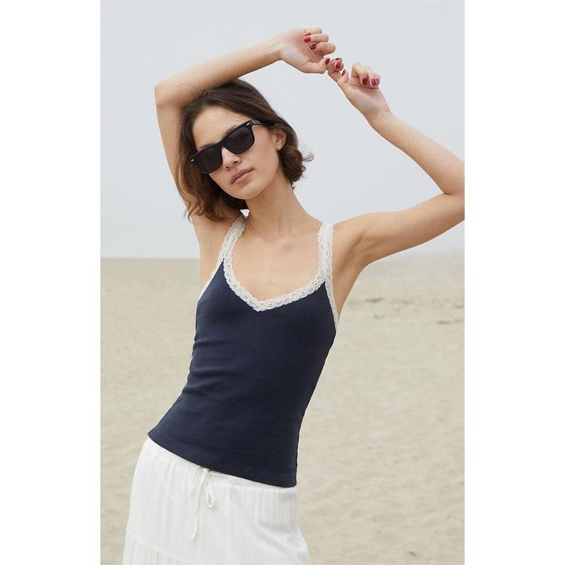 John Galt Women's Navy Honor Lace Tank Top T-Shirts, Hoodie, Sweatshirt | GrindPrints.com