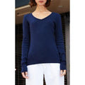John Galt Women's Navy Josephine Long Sleeve Top T-Shirts, Hoodie, Sweatshirt | GrindPrints.com