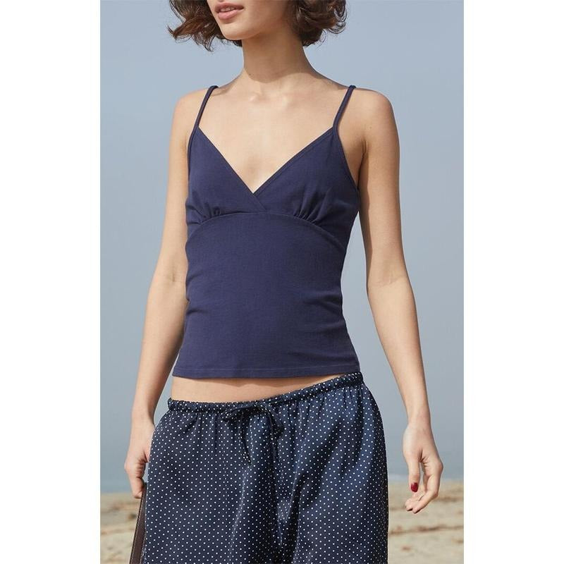 John Galt Women's Navy Overlap Tank Top T-Shirts, Hoodie, Sweatshirt | GrindPrints.com