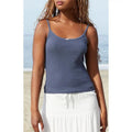 John Galt Women's Navy Skylar Pointelle Tank Top T-Shirts, Hoodie, Sweatshirt | GrindPrints.com