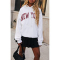 John Galt Women's New York Christy Oversized Hoodie T-Shirts, Sweatshirt | GrindPrints.com