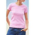 John Galt Women's Pink Striped Hailie T-Shirt Hoodie, Sweatshirt | GrindPrints.com