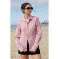 John Galt Women's Red Millie Plaid Long Sleeve Shirt Hoodie, Sweatshirt | GrindPrints.com