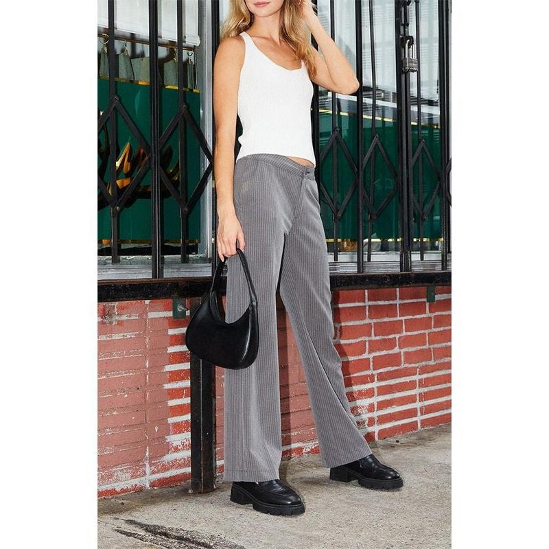 John Galt Women's Silver Pinstripe Low Rise Straight Leg Trousers T-Shirts, Hoodie, Sweatshirt | GrindPrints.com