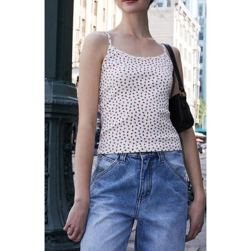 John Galt Strawberry Pointelle Skylar Tank Top T-Shirts, Hoodie, Sweatshirt