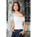 John Galt Women's Striped Bonnie Off-The-Shoulder Top T-Shirts, Hoodie, Sweatshirt | GrindPrints.com