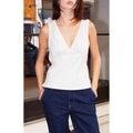 John Galt Women's White & Blue Floral Rafaela Top T-Shirts, Hoodie, Sweatshirt | GrindPrints.com