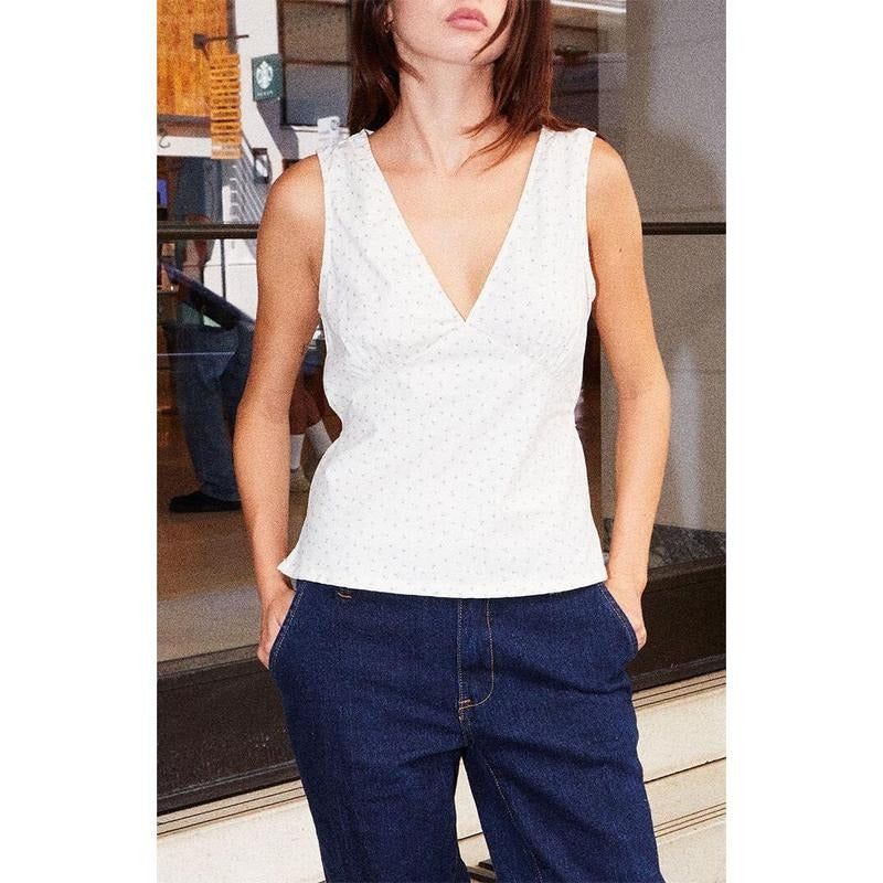 John Galt Women's White & Blue Floral Rafaela Top T-Shirts, Hoodie, Sweatshirt | GrindPrints.com