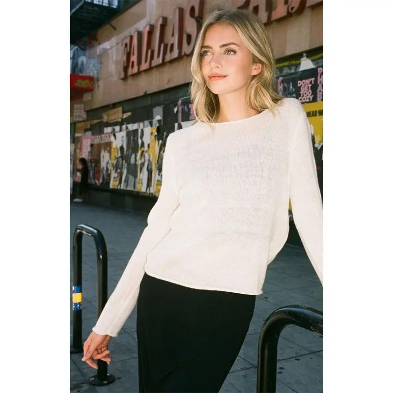 John Galt Women's White Basic Relaxed Sweater T-Shirts, Hoodie, Sweatshirt | GrindPrints.com