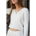 John Galt Women's White Cable Knit Button Up Cardigan T-Shirts, Hoodie, Sweatshirt | GrindPrints.com