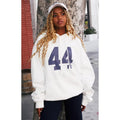 John Galt Women's White Christy 44 Oversized Hoodie T-Shirts, Sweatshirt | GrindPrints.com