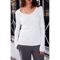 John Galt Women's White Josephine Long Sleeve Top T-Shirts, Hoodie, Sweatshirt | GrindPrints.com