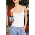 John Galt Women's White Lace Trim Skylar Tank Top T-Shirts, Hoodie, Sweatshirt | GrindPrints.com