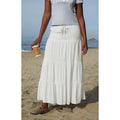 John Galt Women's White Lizzy Maxi Skirt - Multicolor T-Shirts, Hoodie, Sweatshirt | GrindPrints.com