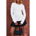 John Galt Women's White Serena Long Sleeve Top T-Shirts, Hoodie, Sweatshirt | GrindPrints.com