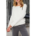 John Galt Women's White Stella Cotton Sweater T-Shirts, Hoodie, Sweatshirt | GrindPrints.com